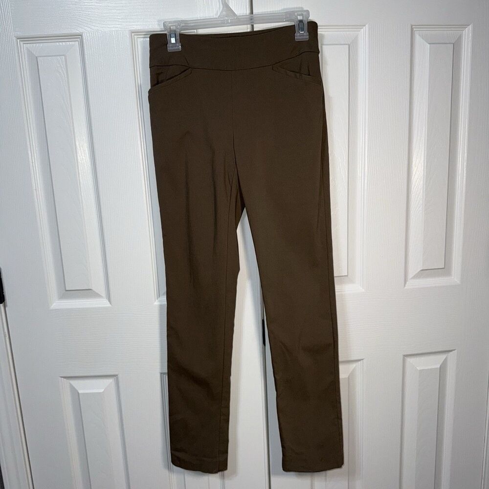 Chicos Fabulously Slimming Pull On Pants Womens Size 00 Tan Perfect Stretch